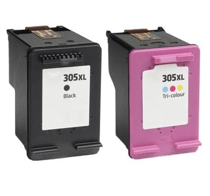 HP305XLremPAIR - Guaranteed Remanufactured HIGH CAPACITY XL Black and Tri-Colour Ink Cartridges - Delivered FAST & FREE