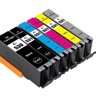 Can530XL-531XLset6comp FULL SET OF SIX guaranteed Canon compatible top quality HIGH CAPACITY ink cartridges - delivered FAST and FREE
